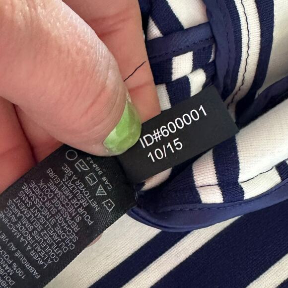 Womens Blazer Size XS Navy White Stripe Structured Professional Office Americana - Picture 8 of 10